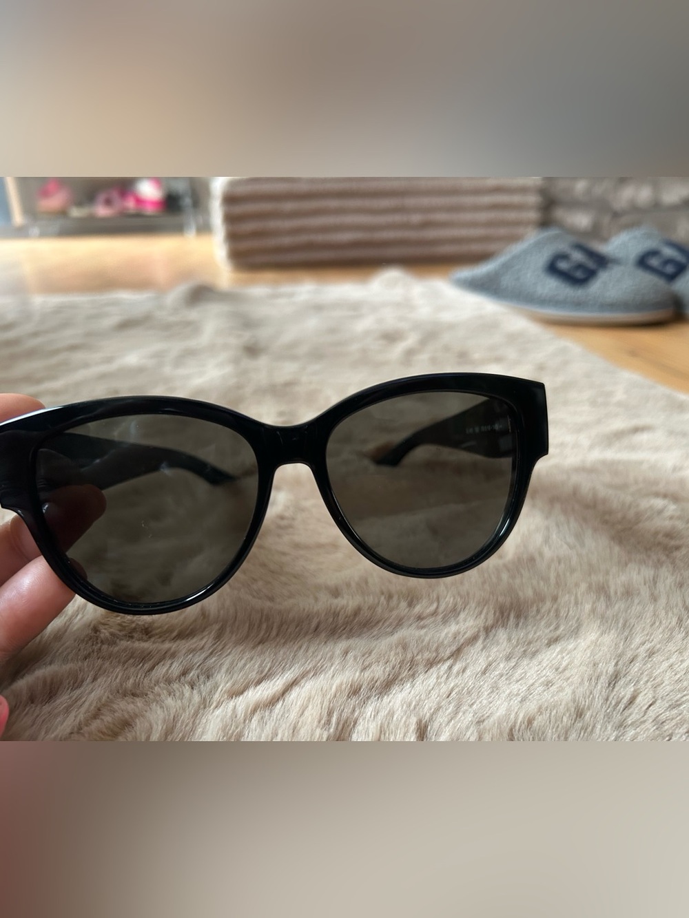 Yves Saint Laurent Black Cat-Eye Sunglasses